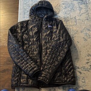Patagonia Black Micro Puffer Hooded Jacket